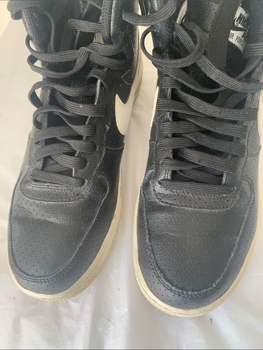 Nike Air Force 1 Mid Youth Sneakers - Black and White - Picture 7 of 7